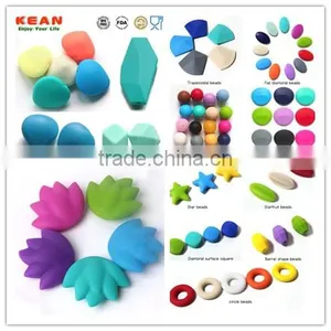 Food Grade Silicone Beads Baby Teething Necklace for Toddler thumbnail-2