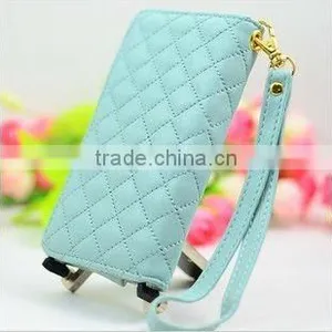 Plating Wallet Soft PU Leather Case ID Card Cover For i Phone 4 4G 4S Lightblue thumbnail-1
