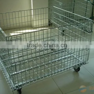 Metal Box With Wheels, Wire Mesh Cage thumbnail-3