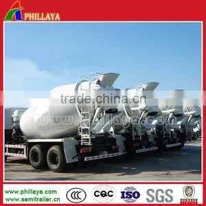 China Low Price 2 Axle/3 Axle Efficient 8 Cbm/10cbm/12cbm/15cbm Concrete Mixer Semi Trailer for Sale thumbnail-2