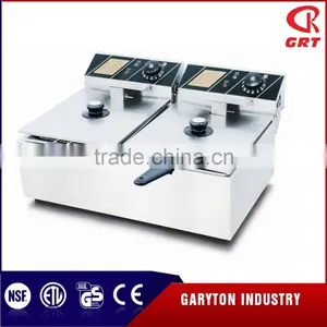 Commercial Stainless Steel Electric Countertop Deep Fryer GRT - E20B thumbnail-1