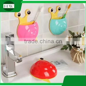 Animal Toothbrush Holder Plastic Snail Toothbrush Holder Snail Wall Mount Toothbrush Holder With Suction Cup Kids thumbnail-1