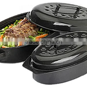 Exhaut Safety Design Restaurant Ceramic Coating Duck Oval Roaster thumbnail-4