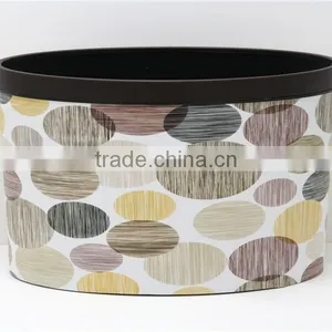 Plastic Leather Medium Semi Round Trash Can Wastebin 9L thumbnail-1