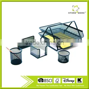 Store More 5 Set Desk Accessory Metal Mesh Office Set thumbnail-1