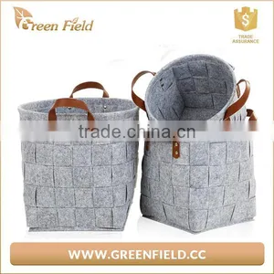 China Supplier Woven Felt Basket Kids Toy Bag thumbnail-4