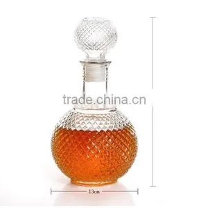 Wholesale 1000ml Round Sphere Wine Glass Bottle Whisky Glass Bottle With Glass Stopper thumbnail-1