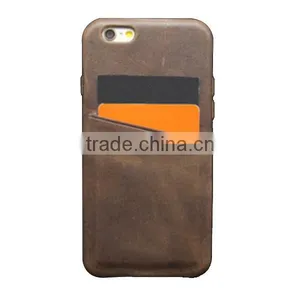 Upscale Full Real Leather Edging Conservation Phone Case, Multifunction Back Cover With Card Slot For IPhone6 thumbnail-1