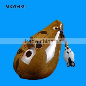 Vintage Chinese Cucurbit Shape Custom Ceramic Ocarina for Sale thumbnail-1