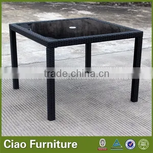 Modern Rattan Dining Table With Center Hole thumbnail-1