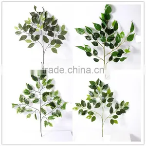 2014 China Factory Direct Sale Plastic Artificial Ficus Leaves,fake Banyan Leaves thumbnail-1