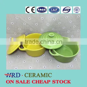 Stocked Ceramic Soup Pot Milk Pot Bakeware Bowl With Handle thumbnail-1