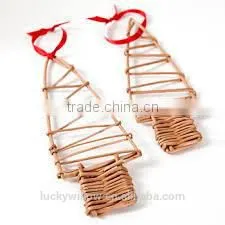 Old Fashion Christmas Wicker Hanging Tree Decoration thumbnail-1