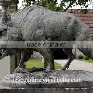 Cast Bronze Wild Boar Garden Statue for Sale thumbnail-1