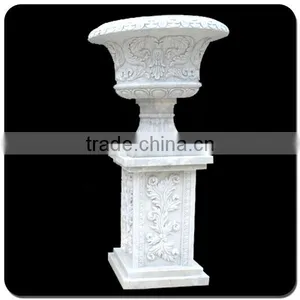 China Cheap Price Large Granite Flowerpot Outdoor Garden thumbnail-1