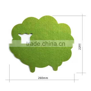 Colorful Shaped Wool Felt Mouse Pad thumbnail-3