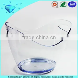 OEM Acrylic Beer Bucket Good Quality Clear Plastic Ice Box Container thumbnail-3