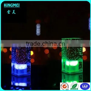 Battery Operated Color Changing Led Lights Aluminium Metal Base Crystal Bubble Led Table Lamp thumbnail-3