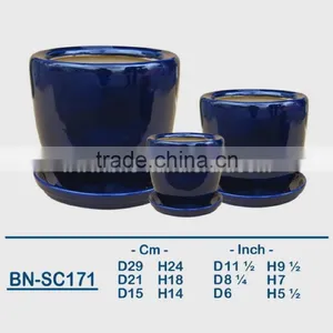 Vietnamese Ceramic Glazed Indoor Pot/ Indoor Planter BN-SC173 thumbnail-2