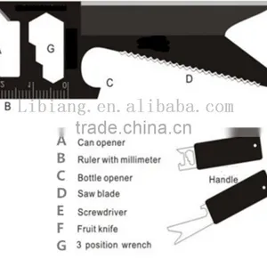 Special Gift for Men 7-in-1 Portable Foldable Credit Card Knife thumbnail-2