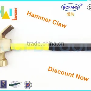 Non-sparking Aluminum Bronze Hammer Claw With Fiber Handle,Explosion-proof Hammer Claw,Nonsparking Hammers thumbnail-1