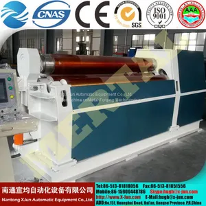 CE Approved Hydraulic W12 Hydraulic 4 Roller Plate Roll Bending Machine Veneer Reeling Machine thumbnail-5