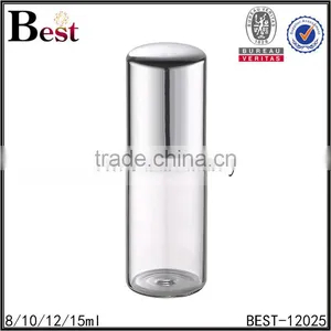 Wholesale 8ml 10ml 12ml 15ml Silver Aluminum Cover Roll on Fragrance Perfume Bottle Cosmetic Clear Empty Bottle of Perfume thumbnail-1