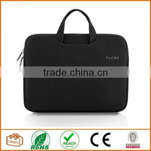 Laptop Case, PLEMO Nylon Lycra Fabric 14 Inch Laptop / Notebook Computer Case Briefcase Bag Pouch Sleeve, Black thumbnail-1