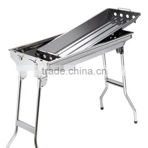 Wholesale Professional Stainless Steel 304 Smokeless Charcoal BBQ Picnic Barbecue Grill Portable thumbnail-1