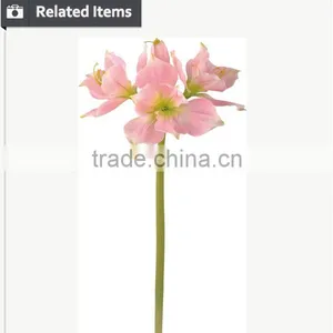 High Quality Artificial Flowers Amaryllis 3 Flowers--1bud for Party thumbnail-3