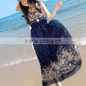 New Design Chiffon Flower Print Pleated Mini Skirt thumbnail-4