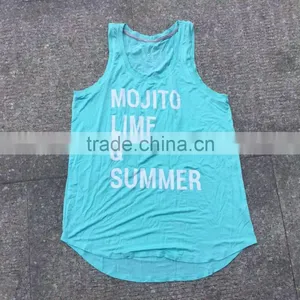 Ladies China Stock Apparel Cotton Gym Tank Top thumbnail-1