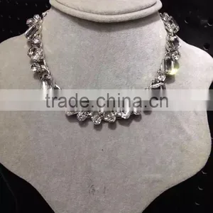 New Design Big Brand Latest Design Crystal Beads Collar Necklace Jewelry for Women thumbnail-4