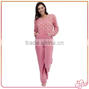 Winter Funny Dot Print Fleece Ladies Nightwear thumbnail-1