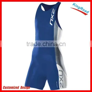 Elite Men Compression Triathlon Suit Racing Specialized Tri Suit Wear Sleeveless thumbnail-1