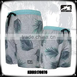 Leaf Print Swimming Wear Custom Logo Popular Mens Summer Shorts thumbnail-1