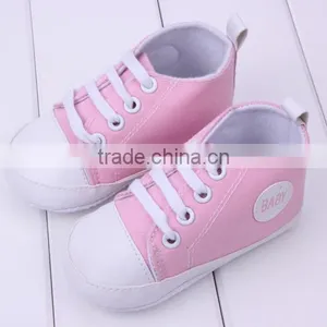 2014 New Baby Product Pink Cotton Baby Canvas Shoe Girls Soft Canvas Shoes thumbnail-1