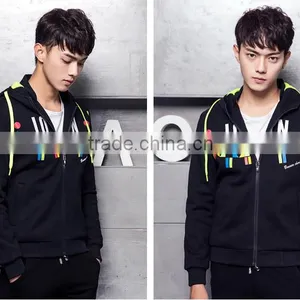 2015 Fashion Men's Long Sleeve Cardigan Hoodies Coat of Cultivate One's Morality thumbnail-5