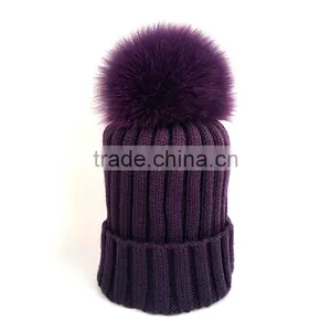 Myfur Winter High Quality Warm Wholesale Knitted Hats for Woman thumbnail-1