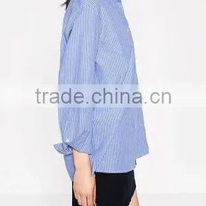 Runwaylover EY2341B New Design 2017 Women Fashion Embroidery Stripe Blouse thumbnail-3
