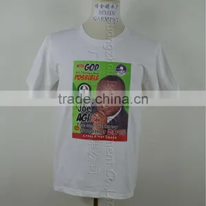 Custom Cheap Polyester Election t Shirt With Face Heat Tranfer Printing thumbnail-3