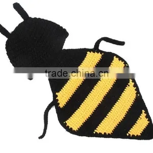 Custom Made Soft Hand Made Knitted Hat Newborn Baby Cute Crochet Beanie Hat With Braid thumbnail-2