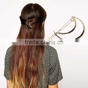 Boho Moon Hair Pin Brooch thumbnail-1