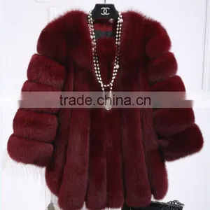 Beauty Girl Oversize Fluffy Winter Real Fox Fur Faux Fur Parka Coat for uk thumbnail-2