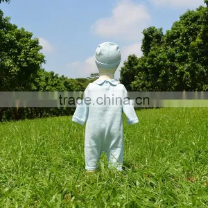 Long Sleeve Knitted Baby Boy Romper Sweater With Hat thumbnail-3