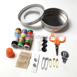 Metal Tin Filled With Sewing Kit Notions thumbnail-1