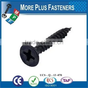Made in Taiwan Yellow Zinc Black Phosphate Coarse Phillip Twin Fine Thread Zinc Drywall Screw thumbnail-1