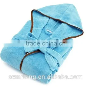 Customized Quality Solid Color Coral Velvet Bathrobe thumbnail-1
