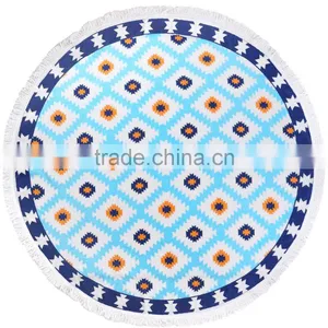 Stock Round Beach Towel With Tassel Cheap Turkish Beach Towel With Low Price thumbnail-5