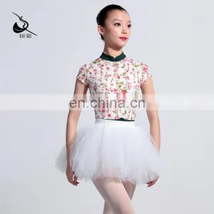 117141048 Chinese Style Collar Lace Ballet Leotard thumbnail-2
